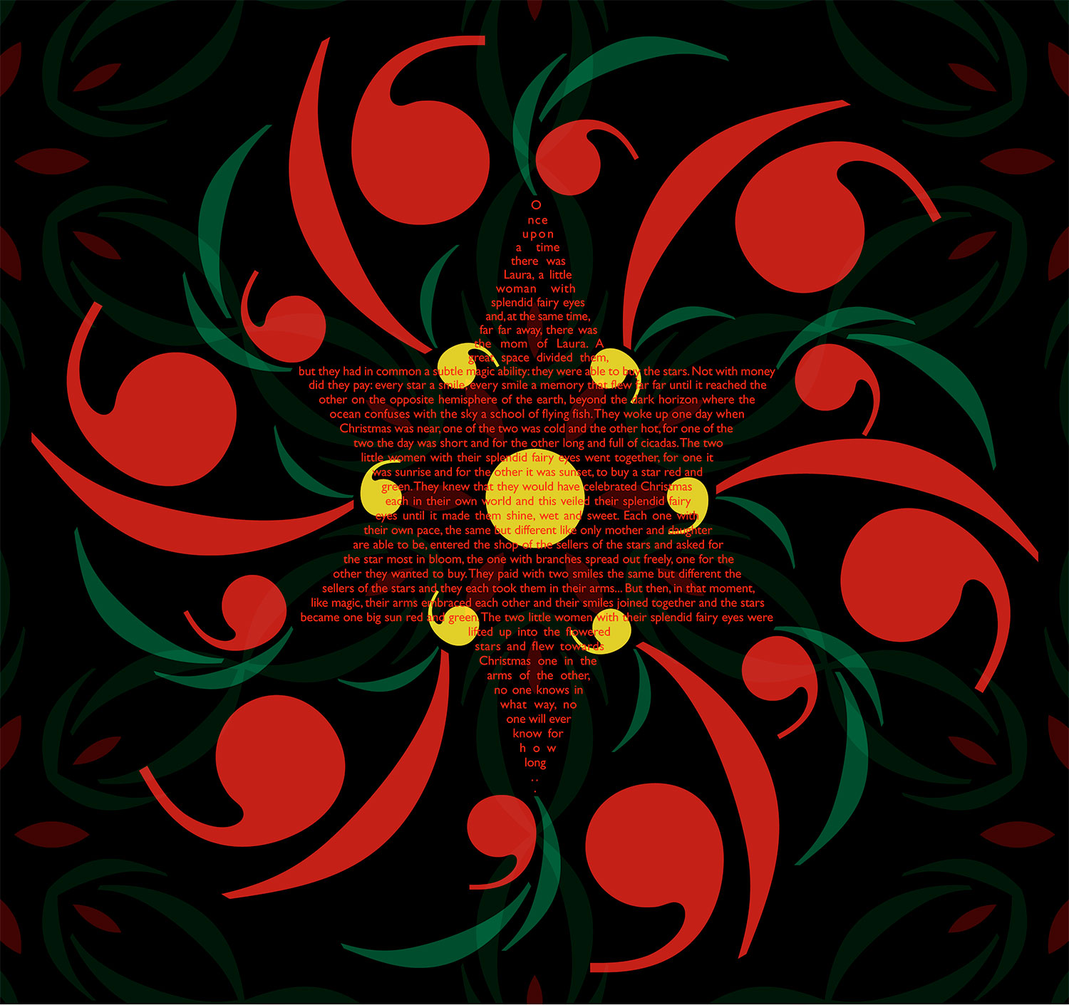 Calligram_design-Xmas_star-poster